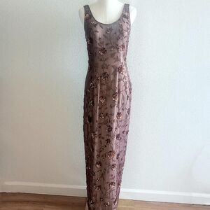 Y2K Silk Beaded Sequin Fairygoth Prom Dress